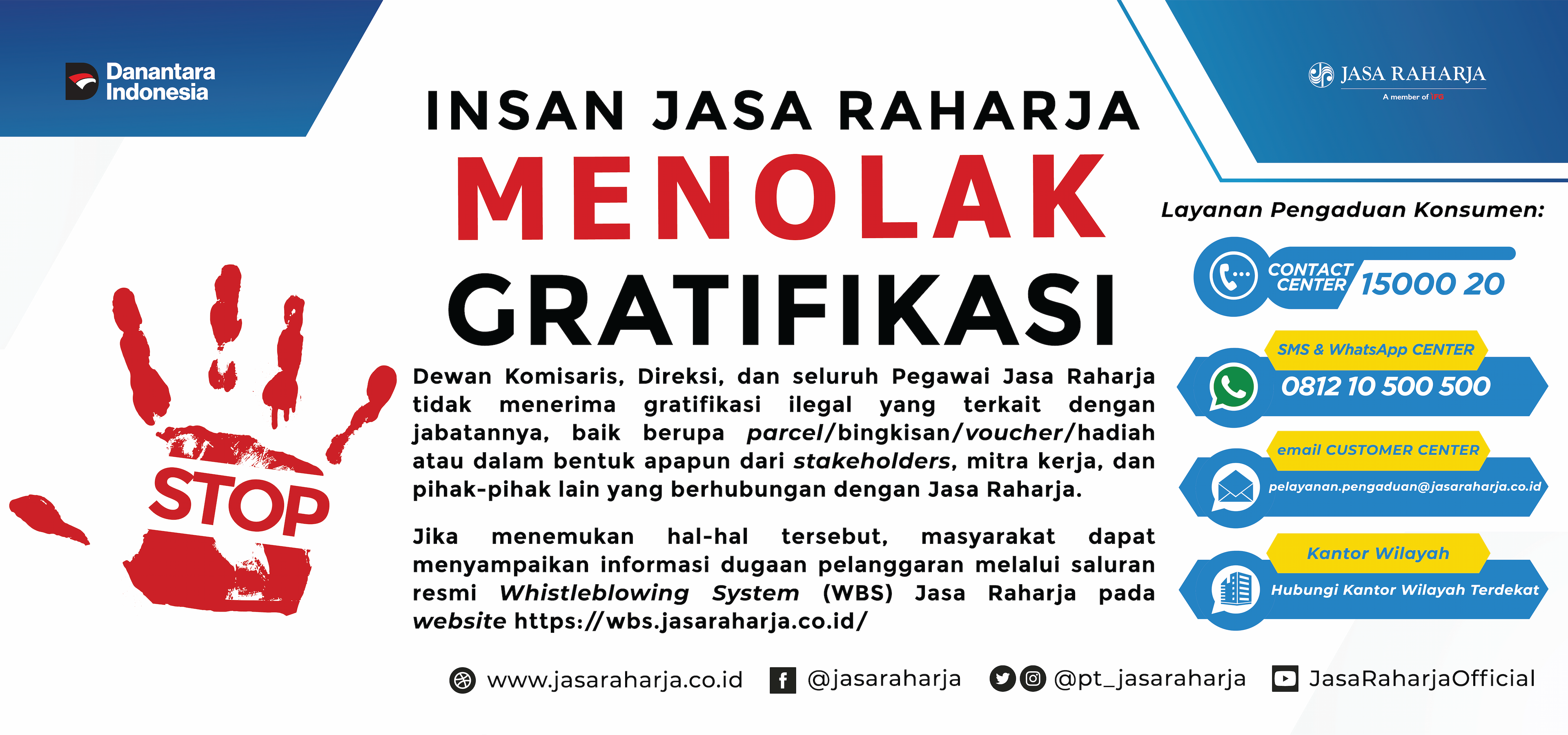 Insan Jasa Raharja Menolak Gratifikasi