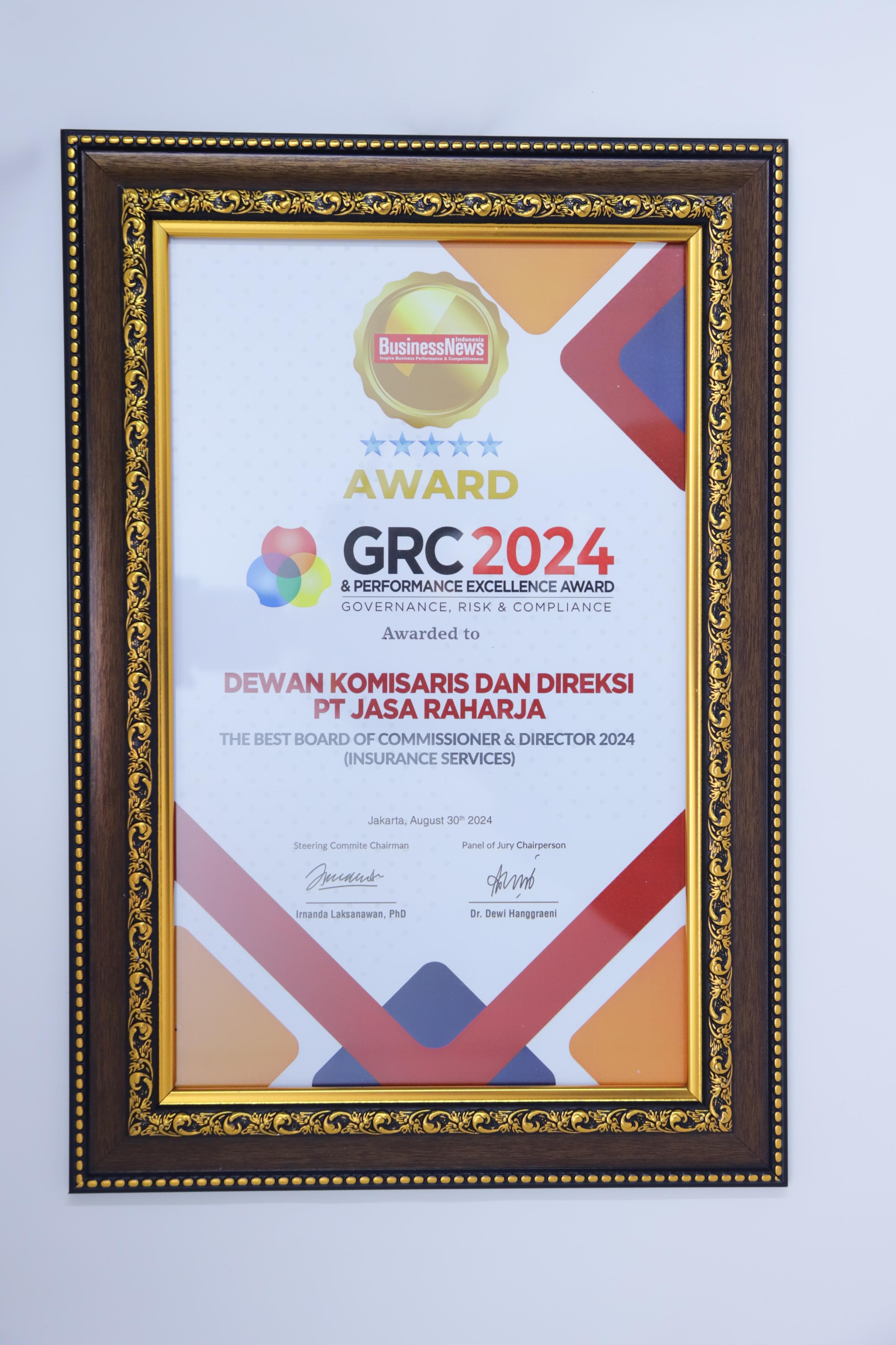 PERFORMANCE EXCELLENCE AWARD GOVERNANCE, RISK & COMPLIANCE